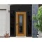 Vdomdoors Steel Door Ballucio 6644 Natural Oak Black 2 Side and Top Exterior Window Sidelite Entry Door Paint BALLUCIO6644EXD-OAKB-W12+36+12xH80+16-RH-I - alternate 3