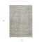 Homeroots 3' X 5' Linen And Gray Floral Washable Indoor Outdoor Area Rug 605741 - alternate 2