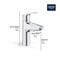 Grohe Single Handle Monoblock Bathroom Sink Faucet in StarLight Chrome 23991003 - alternate 2