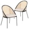 Leisuremod Urbane Collection Modern Dining Chair With Wicker back in Taupe, 2PK UC21WTP2 - alternate 1
