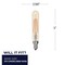 Bulbrite LED Filament 5w Dimmable T8 Light Bulb Candelabra (E12) Base - 2100K (Amber Light), 450 Lumens, 4PK 862780 - alternate 3
