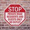 Signmission Stop Private Road Residents and Gue, 10 inch X 10 inch, Aluminum Metal Signs, 2PK OC-A-2PACK-10-83 - alternate 2