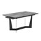 Homeroots 94" Gray and Black Ceramic and Steel Self-Storing Leaf Trestle Base Extendable Dining Table 544709 - alternate 4
