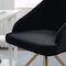 Martha Stewart Sora Upholstered Stationary Office Chair in Black/Polished Brass CH-222119-BK-GLD-MS - alternate 3
