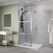 Anzzi 34 in. x 78 in. Fixed Frameless Shower Door in Brushed Nickel w/ Tsunami Guard Tempered Clear Glass SD-AZFL06002BN - alternate 3