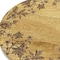 Homeroots Set of Two 12" Brown Solid Wood Floral Round Serving Trays 634502 - alternate 2