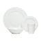 Homeroots White Sixteen Piece Round Bone China Service For Four Dinnerware Set 483518 - alternate 1
