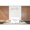Homeroots 107" White Rectangular Ceramic And Metal Self-Storing Leaf Dining Table 487885 - alternate 3