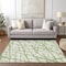 Homeroots 9' X 12' Green And Ivory Abstract Washable Indoor Outdoor Area Rug 614345 - alternate 3