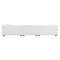 Homeroots 150" White Fabric Sofa 574005 - alternate 3