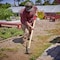 Corona Tools Forged Hardwood Handle Mortar Hoe, 7 in. SH16100 - alternate 2