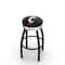 Holland Bar Stool Co 30" Blk Wrinkle Cincinnati Swivel Bar Stool, Chrome Ring L8B3C30Cincin - alternate 1