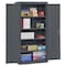 Sandusky Lee Shelving Storage Cabinet, 72 in H, 36 in W, 18 in D, Swing, Keyed, Dark Gray, 4 Shelves, 0 Drawers CA41361872-02 - alternate 4