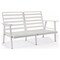 Leisuremod Walbrooke 3-Piece Outdoor Patio Set, White Aluminum Frame & Removable Cushions, Navy Blue WW-57-31NBU - alternate 2