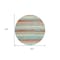 Homeroots 8' Sky Blue Pink And Gray Round Striped Washable Indoor Outdoor Area Rug 598934 - alternate 4
