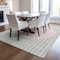 Homeroots 9' X 12' Silver And Pink Striped Washable Indoor Outdoor Area Rug 597197 - alternate 2