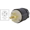 Ac Works Wiring Device, NEMA L22-20P Plug in Black, 20A, 277/480V, 4-Pole 5-Wire, Locking, cULus Listed ASL2220P-BK - alternate 2