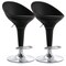 Elama 2 Piece Adjustable Plastic Bar Stool in Black with Chrome Base ELM-513-BLK - alternate 3