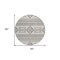 Homeroots 8' Beige And Brown Round Southwestern Washable Indoor Outdoor Area Rug 593644 - alternate 2