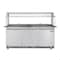 Koolmore 72 in. Commercial Refrigerated Prep Station with Sneeze Guard and Buffet Slide, 15 Pans Storage KM-RBT-72CSFG - alternate 1