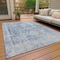 Homeroots 8' X 10' Navy Blue Oriental Washable Indoor Outdoor Area Rug 607611 - alternate 2