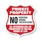 Signmission Private Property Shield Sign No Hunting, 18 Inch X 18 Inch, Plastic Sign SHI-P-18-446 - alternate 1