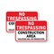 Signmission No Trespassing Construction Area Violators Will Be Pros, 18'' X 24'', Heavy Gauge Aluminum, 2PK A-1824-2PACK-2775 - alternate 1