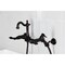 Kingston Brass Two-Handle Wall Mount Bridge Kitchen Faucet with Brass Sprayer, Oil Rubbed Bronze KS2445ALBS - alternate 3