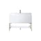 James Martin Vanities 47.3'' Single Vanity, Glossy White, Champagne Brass Base w/ Glossy White Composite Stone Top 805-V47.3-GW-CB-GW - alternate 1