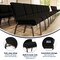 Flash Furniture Hercules Church Chair, Black Back, 21-1/4 in W 25" L 33" H, Fabric Seat FD-CH0221-4-GV-S0806-BAS-GG - alternate 3