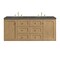James Martin Vanities Laurent 60 in. Double Vanity, Light Natural Oak, w/ 3 CM Parisien Bleu Quartz Top 545-V60D-LNO-3PBL - alternate 2