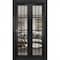 Sartodoors Sliding Closet Bi-fold Doors, Felicia 3355 Matte Black with Clear Glass, Sturdy Tracks Moldings Tr FELICIA3355BF-BLK-36 - alternate 1