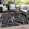 Homeroots 8' X 10' Black And Gray Geometric Washable Indoor Outdoor Area Rug 594758 - alternate 2