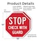 Signmission Stop Check with Guard, 18 inch X 18 inch, Plastic Sign, 2PK OC-P-2PACK-18-248 - alternate 3