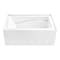 Kingston Brass 54" Acrylic Rectangular 3-Wall Alcove Tub, Right Hand Drain and Anti-Skid Surface, Glossy White VTAM5432R22D - alternate 1