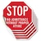 Signmission Stop No Admittance Without Proper A, 4 inch X 4 inch, Vinyl Decal, 5PK OC-D-5PACK-4-180 - alternate 1