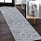 Jonathan Y Vector Modern Coastal Geometric Machine-Washable Blue/Cream 2 ft. x 8 ft. Runner Rug WSH313A-28 - alternate 1