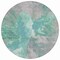 Homeroots 8' Teal Blue And Lavender Round Abstract Washable Indoor Outdoor Area Rug 615628 - alternate 2