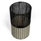 Happimess Harper Modern 4.13-Gallon 2-Tone Faux Wicker Cylinder Outdoor Trash Can, Black/Cream HPM1101D - alternate 2