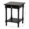 Baxton Studio Niklas Nightstand with Twisted Legs - 1-Drawer Bedroom Side Table with Storage Shelf, Black 266-14636-ZORO - alternate 3