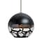 Besa Lighting Rocky Stem Pendant, Black, Satin Nickel Finish, 1x60W Incandescent 1TT-ROCKYBK-SN - alternate 1