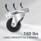 Powertec 1-1/2 in. Swivel Plate Caster Wheels, Low Profile, Rubber Base Castor Wheels, 8PK 17209-P2 - alternate 3