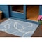 Homeroots 3' X 5' Denim Blue And Ivory Abstract Washable Indoor Outdoor Area Rug 597469 - alternate 1