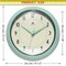 Infinity Instruments Retro Round Metal Wall Clock, Pastel Green, 9.5 in 10940PG - alternate 3