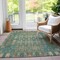 Homeroots 8' X 10' Teal Blue Taupe And Beige Moroccan Washable Indoor Outdoor Area Rug 577220 - alternate 5