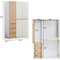 Homeroots 75" White And Natural Five Door Three Drawer Combo Dresser 568816 - alternate 2