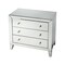 Homeroots 30" Clear Glass Three Drawer Chest 389735 - alternate 3