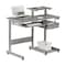 Homeroots 38" Gray Wood and Stainless Steel Computer Desk 723729 - alternate 2
