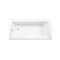 Kingston Brass 66-Inch Acrylic Rectangular 3-Wall Alcove Tub Combo with Waste and Overflow Drain, Left Hand Drain CVTAP663222L8 - alternate 2