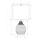 Monarch Specialties Lighting, 17"h, Table Lamp, Grey Resin, Ivory / Cream Shade, Contemporary, Modern I 9847 - alternate 2